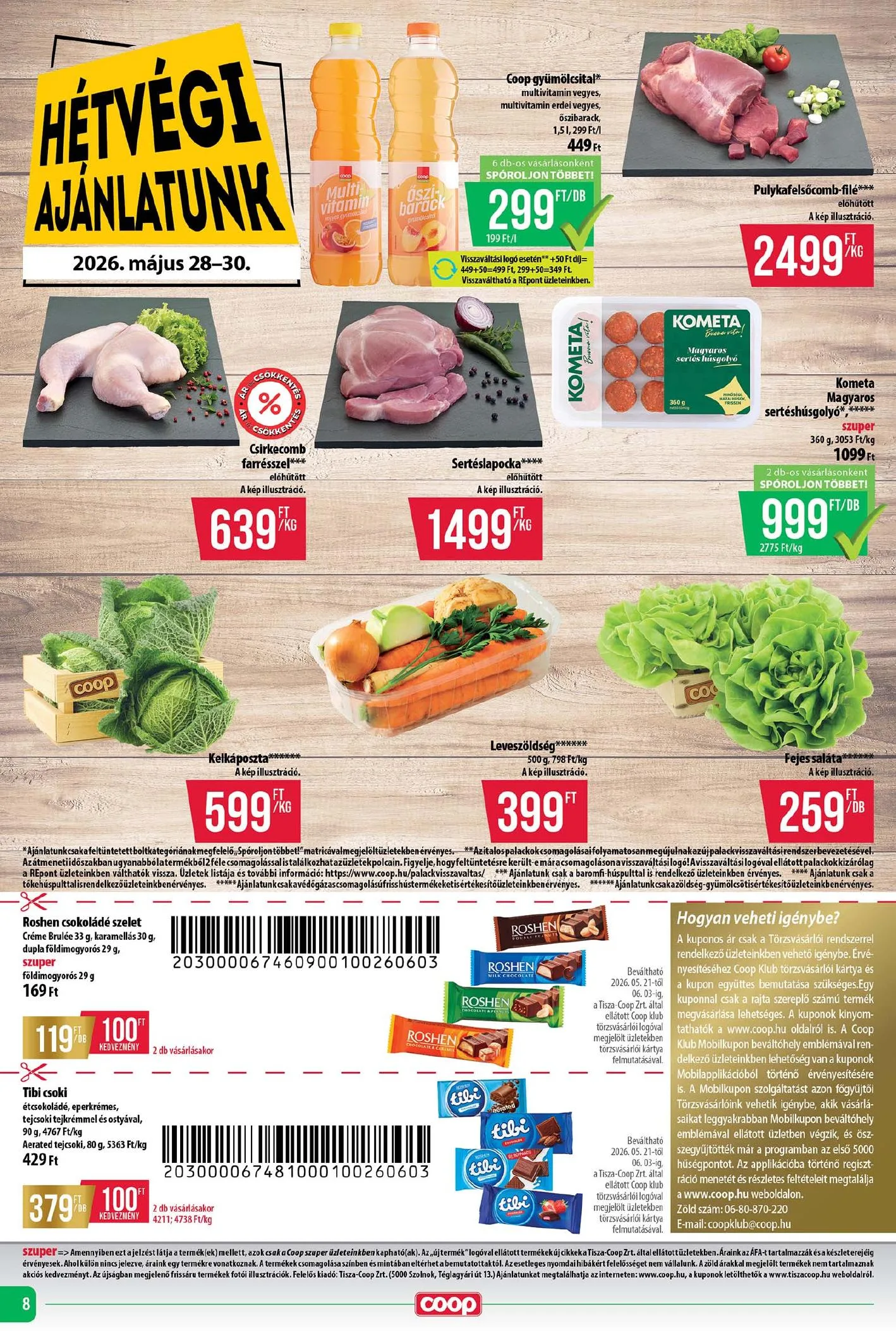 Coop akciós újság Tisza 05.28–06.03 – 8. oldal