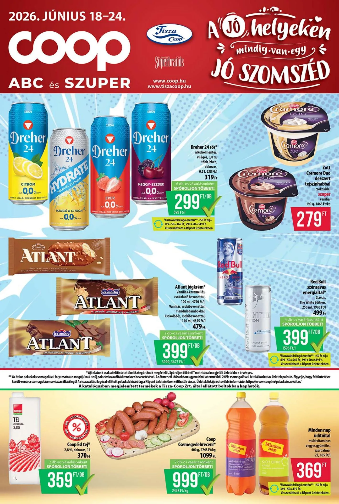 Coop akciós újság Tisza 06.18–06.24