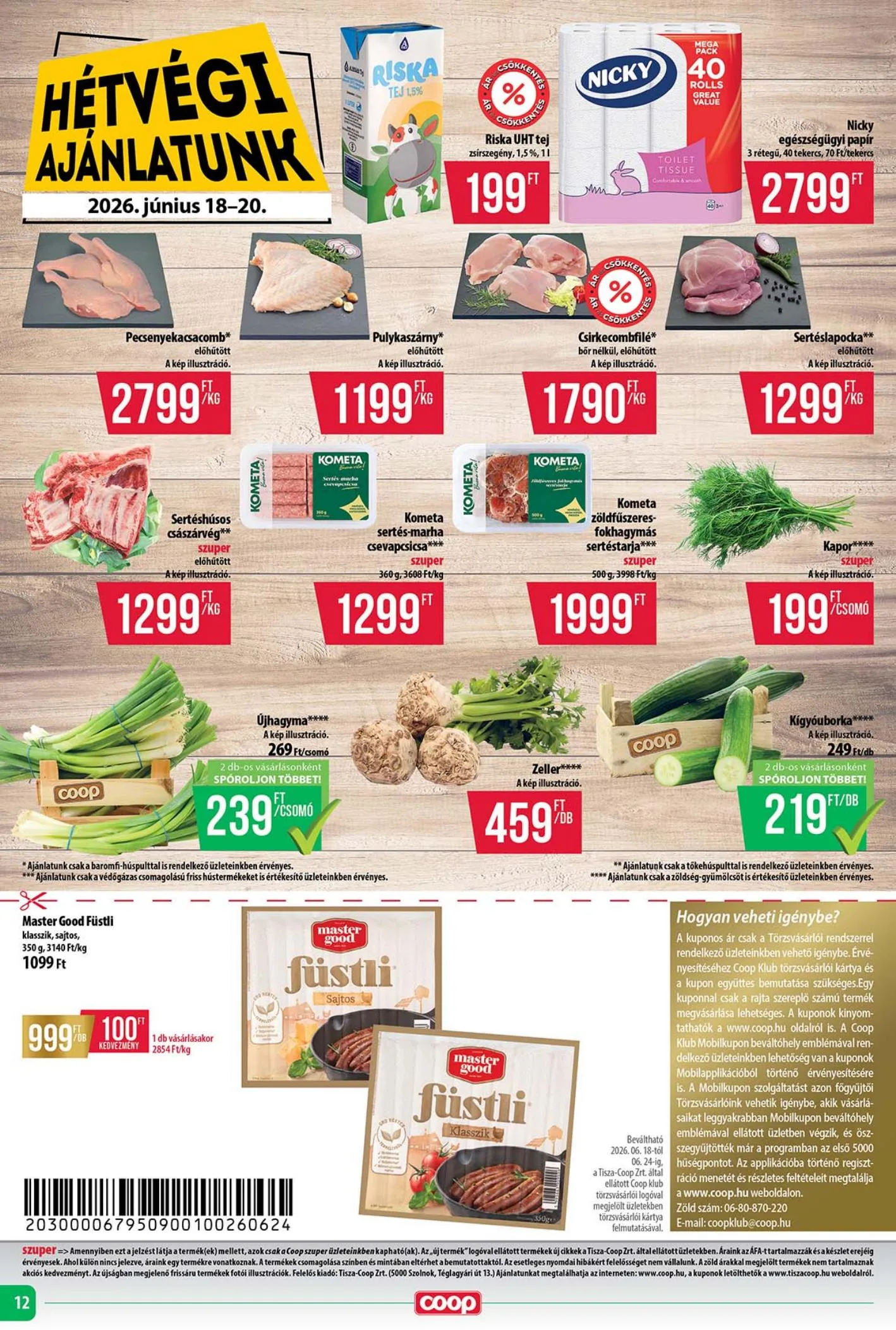 Coop akciós újság Tisza 06.18–06.24 – 12. oldal