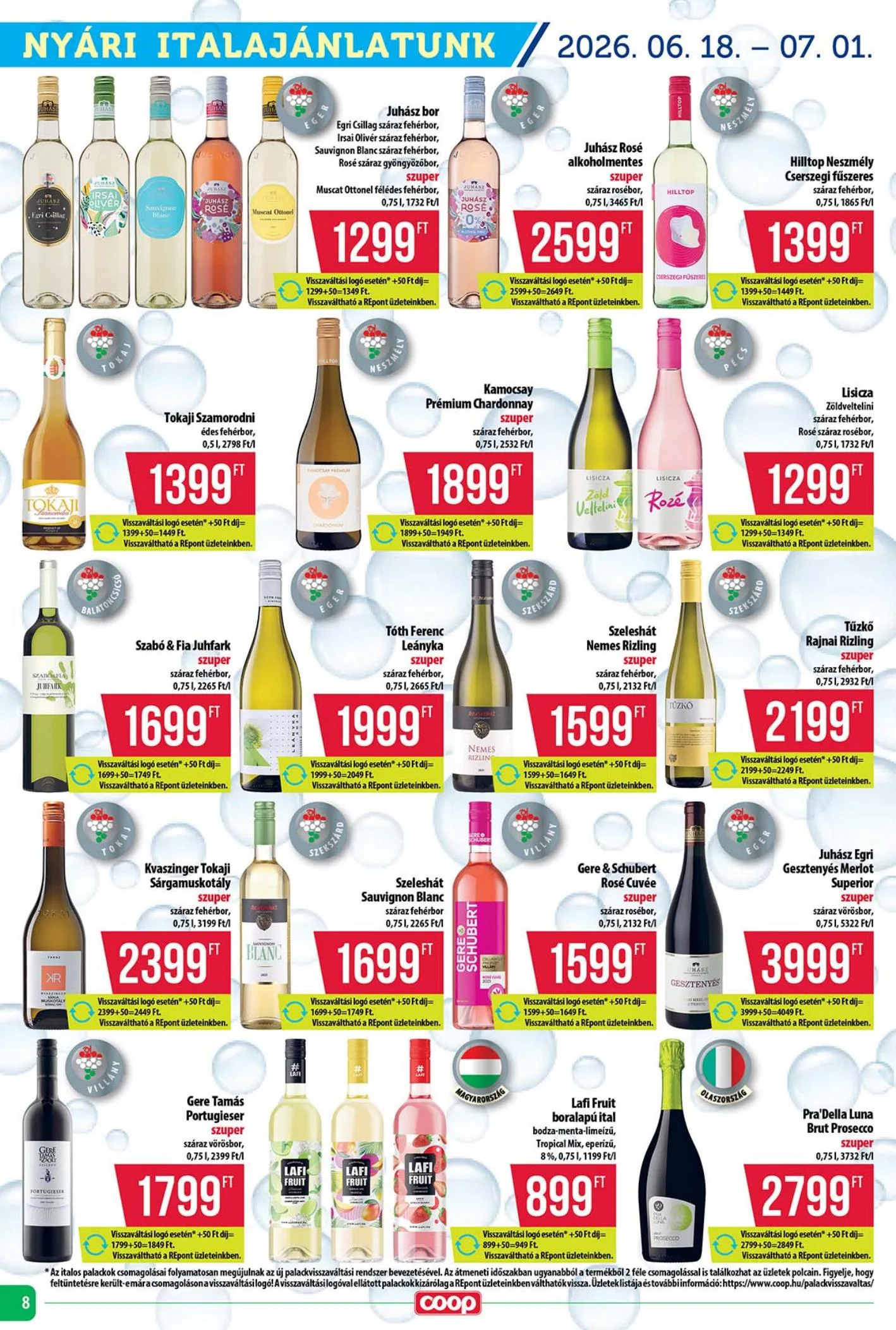 Coop akciós újság Tisza 06.18–06.24 – 8. oldal