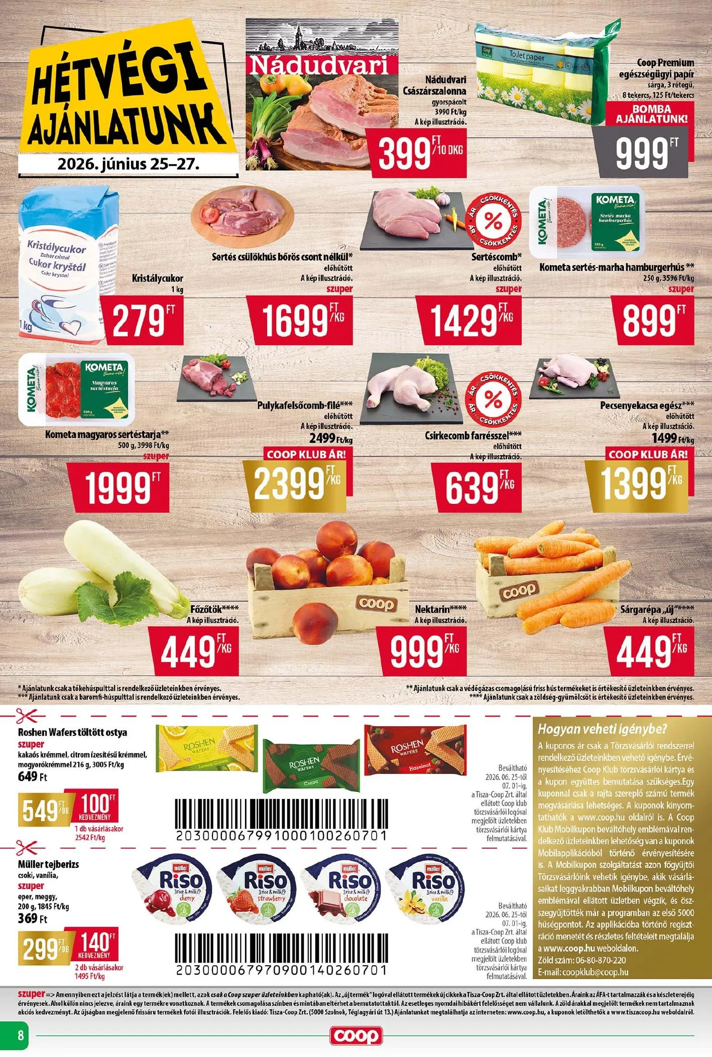 Coop akciós újság Tisza 06.25–07.01 – 8. oldal