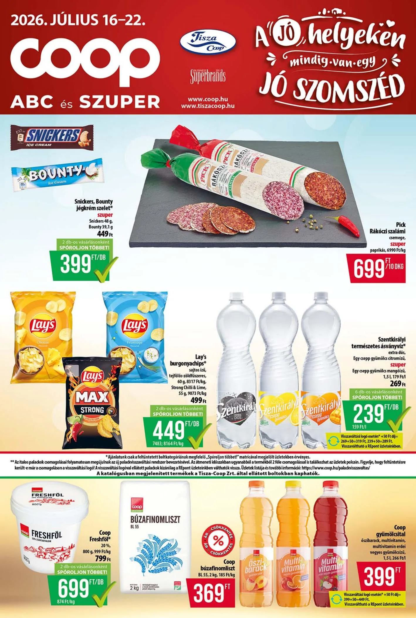 Coop akciós újság Tisza 07.16–07.22
