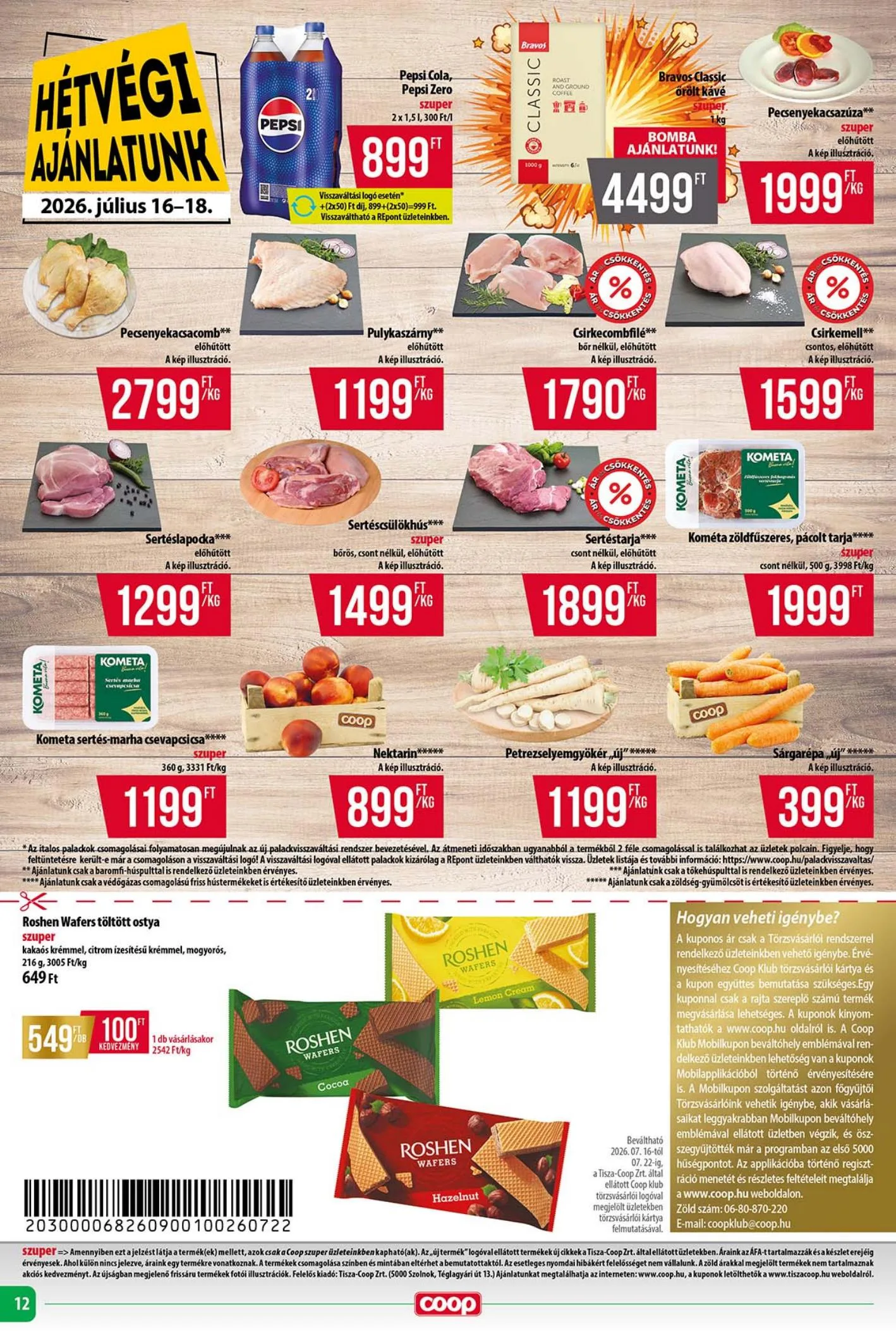 Coop akciós újság Tisza 07.16–07.22 – 12. oldal
