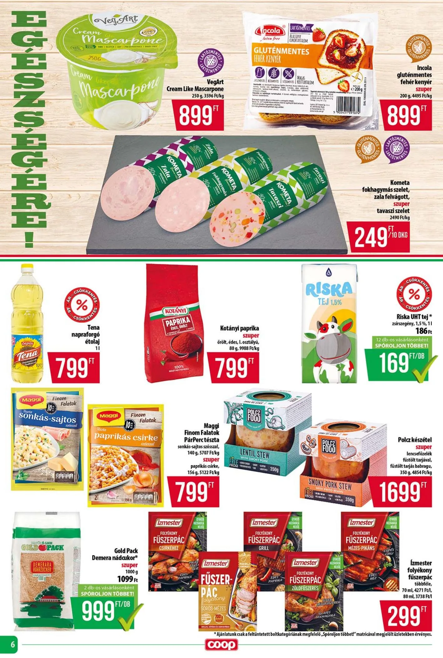 Coop akciós újság Tisza 07.16–07.22 – 6. oldal