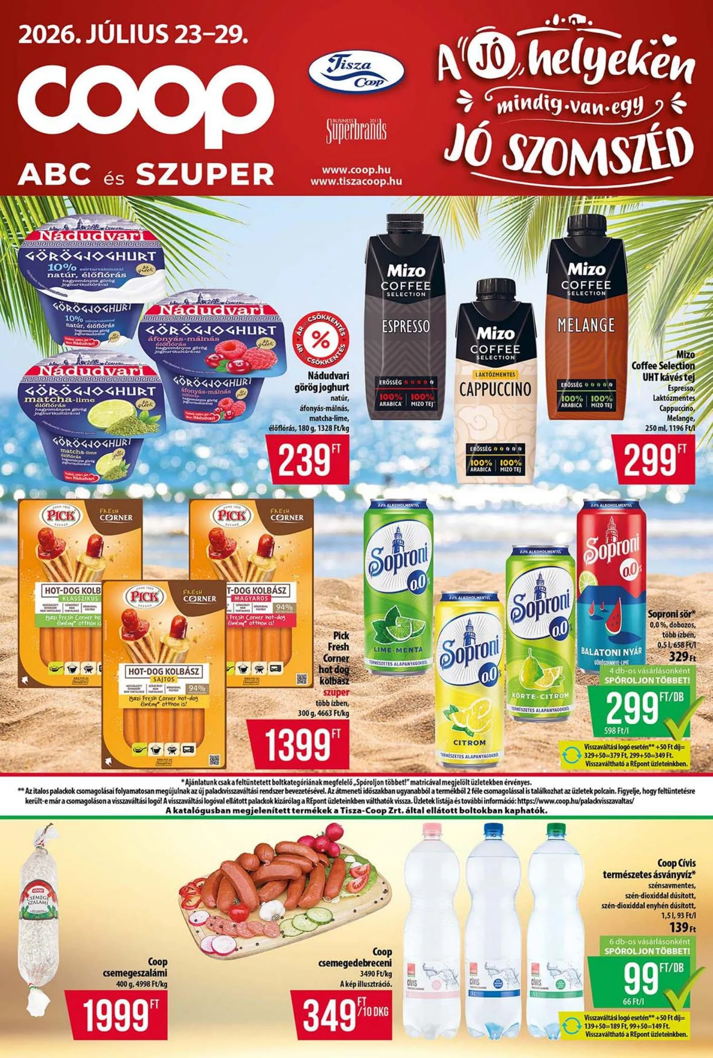 Coop akciós újság Tisza 07.23–07.29