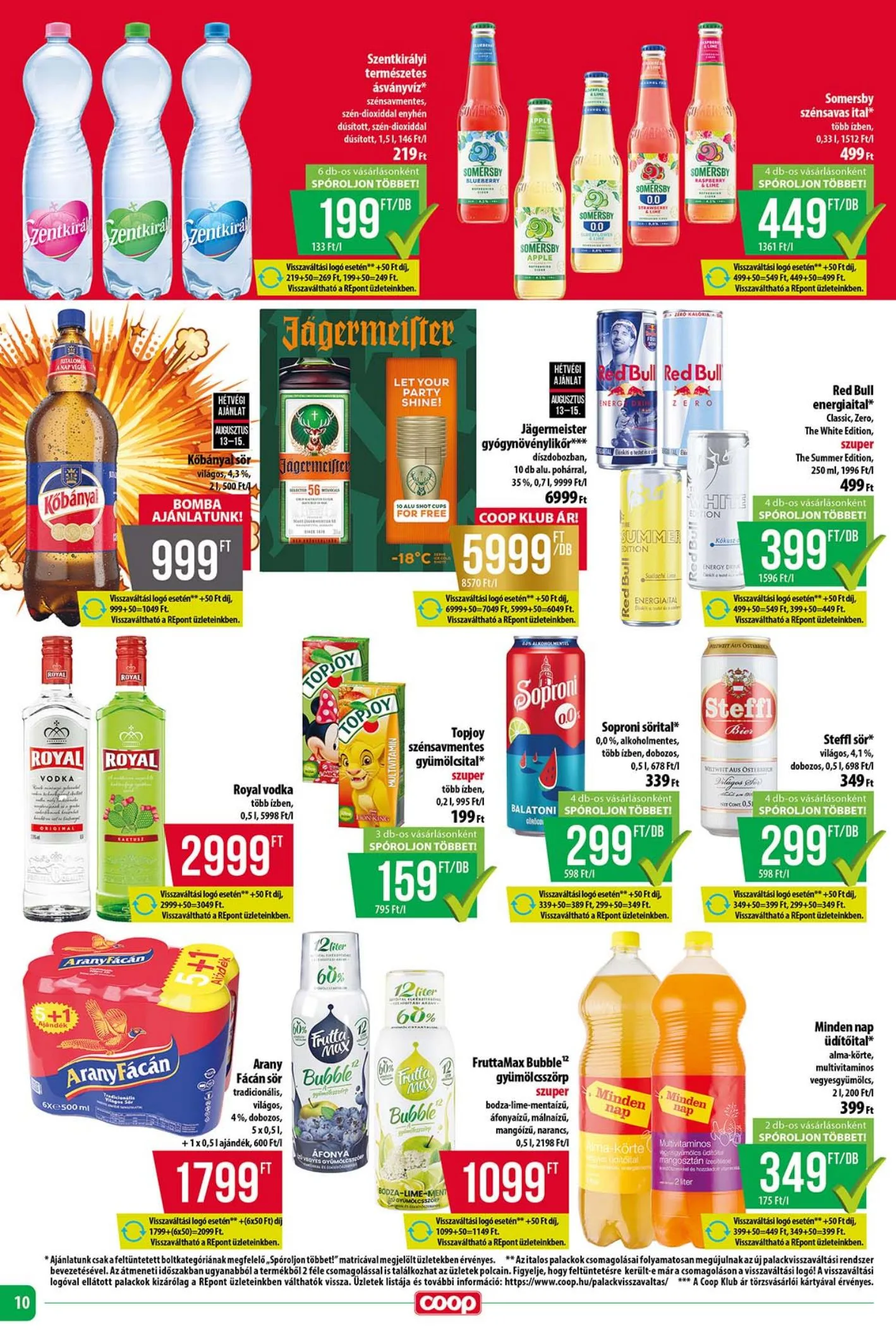 Coop akciós újság Tisza 08.13–08.19 – 10. oldal