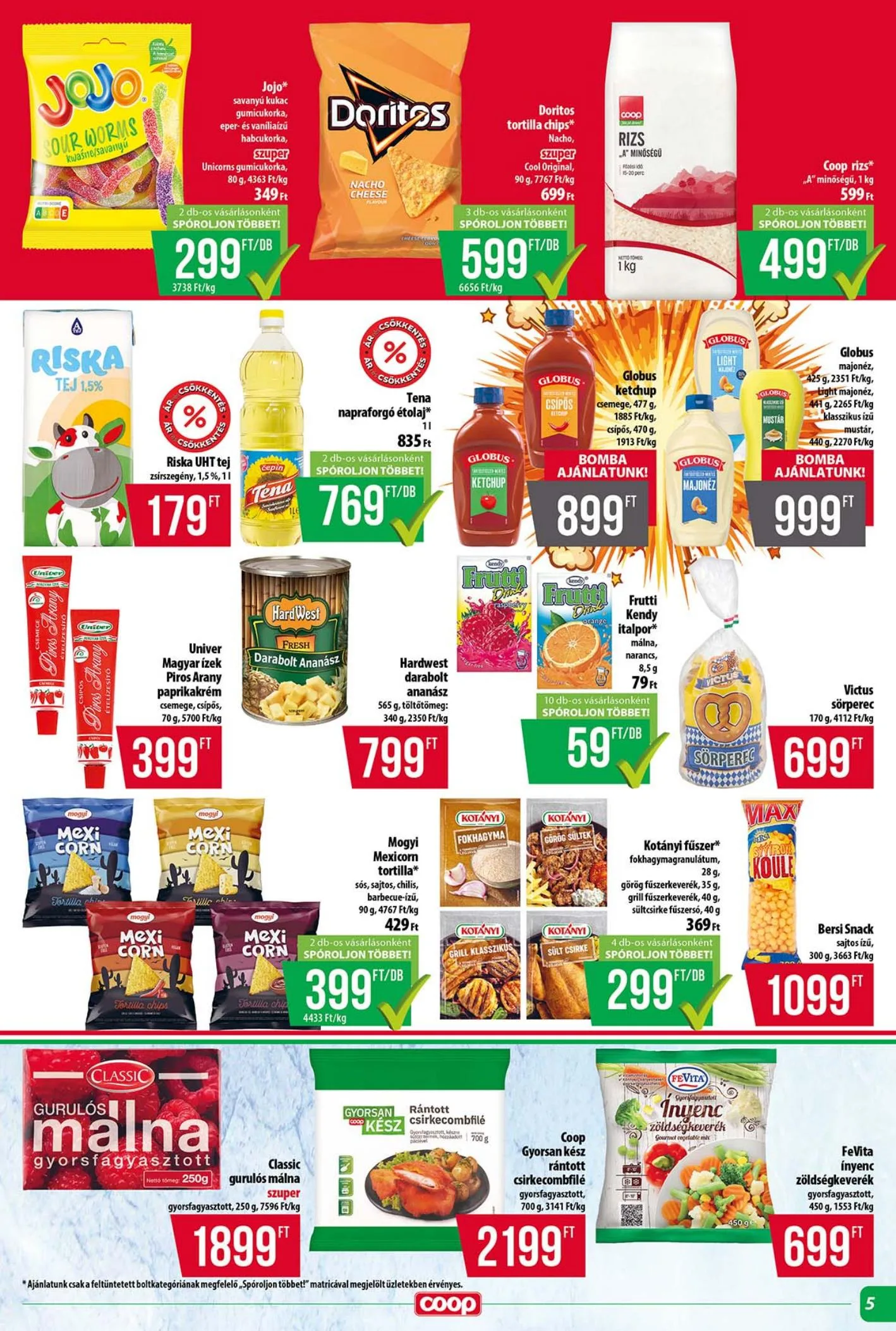 Coop akciós újság Tisza 08.13–08.19 – 5. oldal