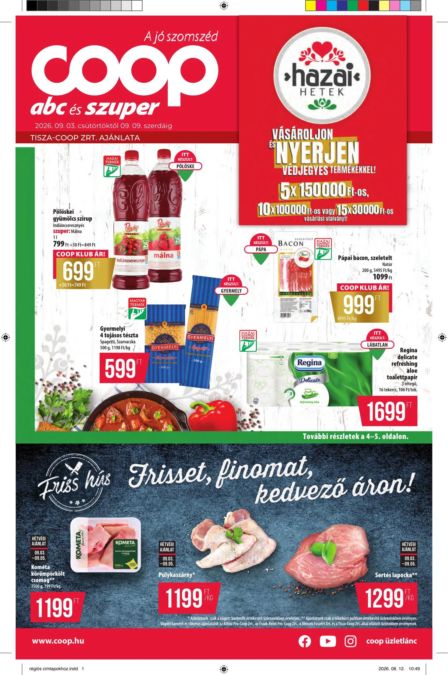 Coop akciós újság Tisza 09.03–09.09