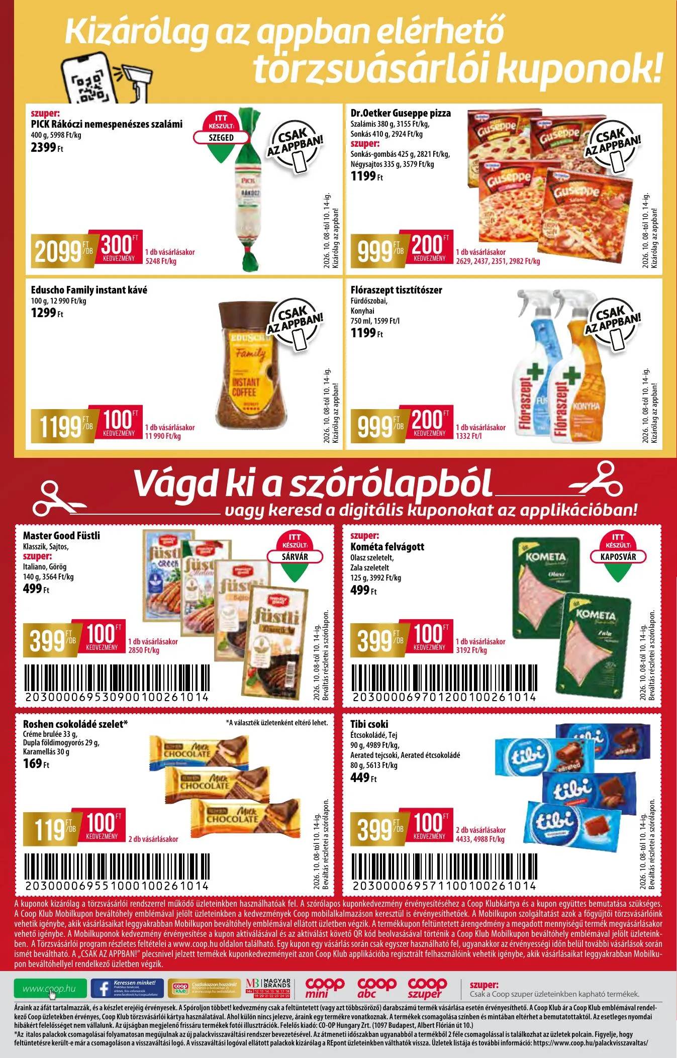 Coop akciós újság Tisza 10.08–10.14 – 20. oldal