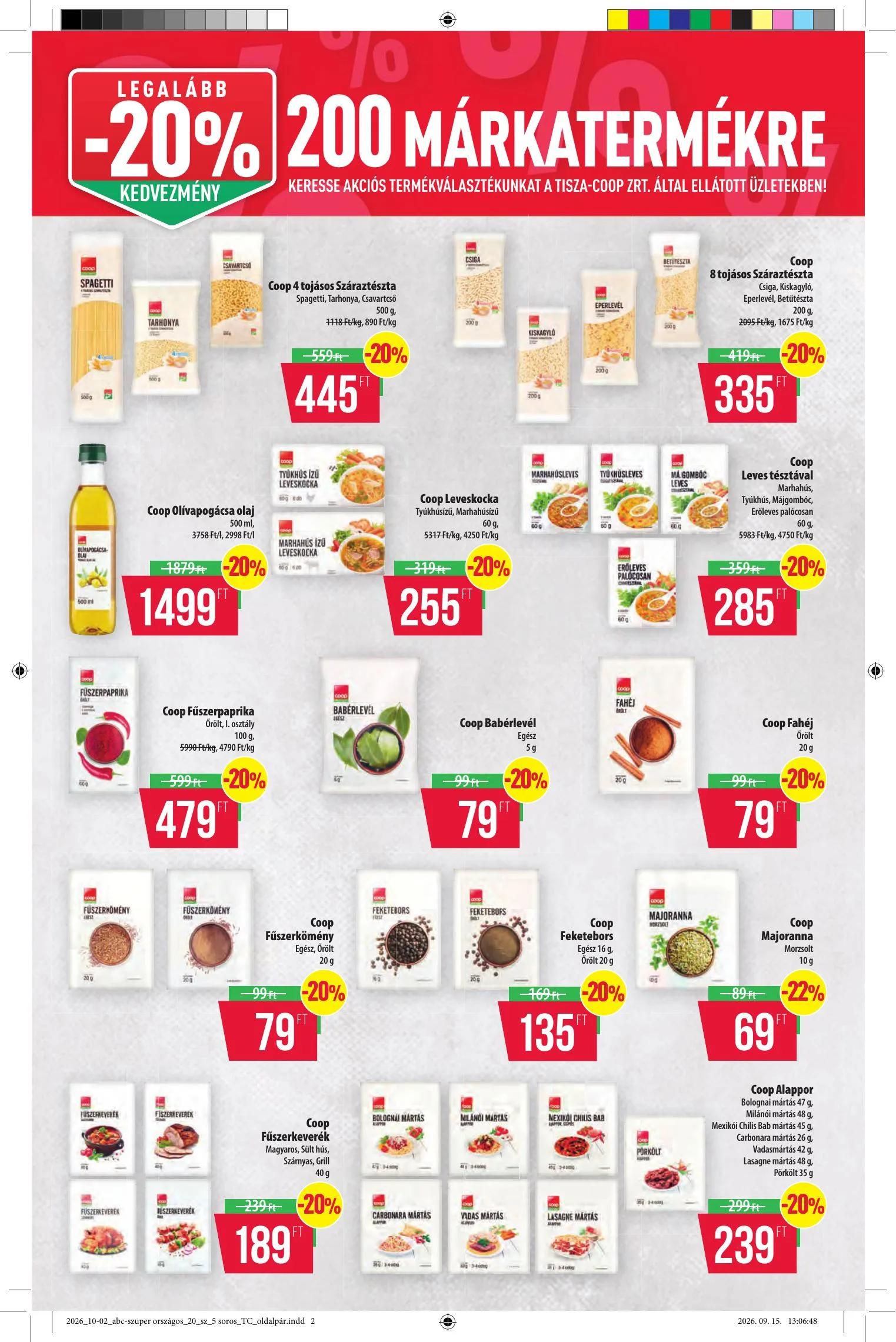 Coop akciós újság Tisza 10.08–10.14 – 9. oldal