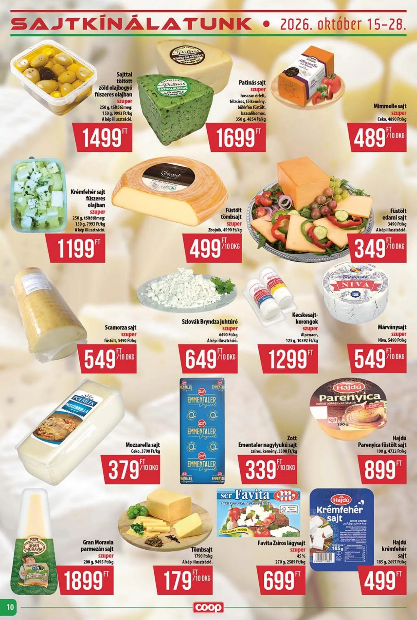 Coop akciós újság Tisza 10.15–10.21 – 10. oldal