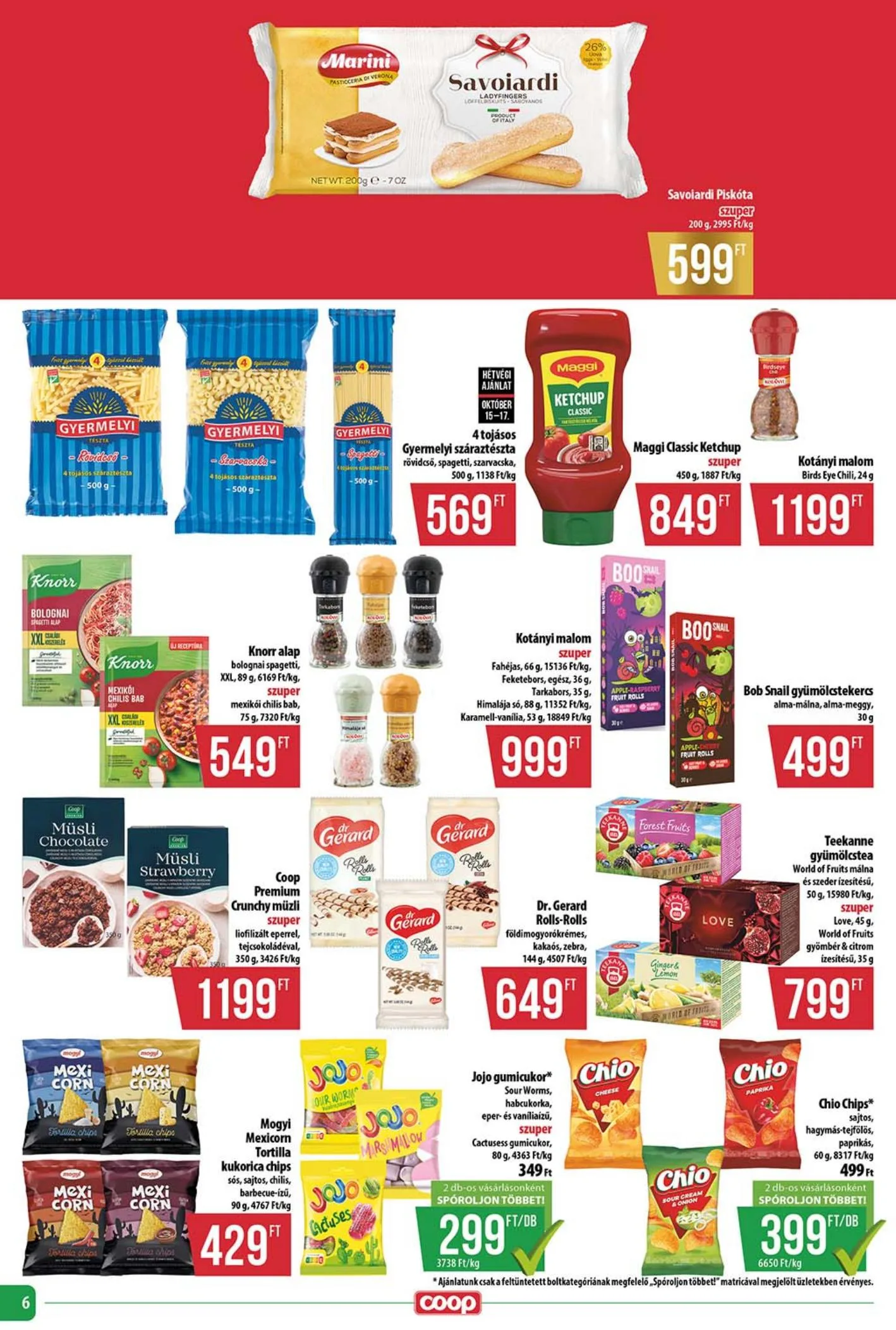 Coop akciós újság Tisza 10.15–10.21 – 6. oldal