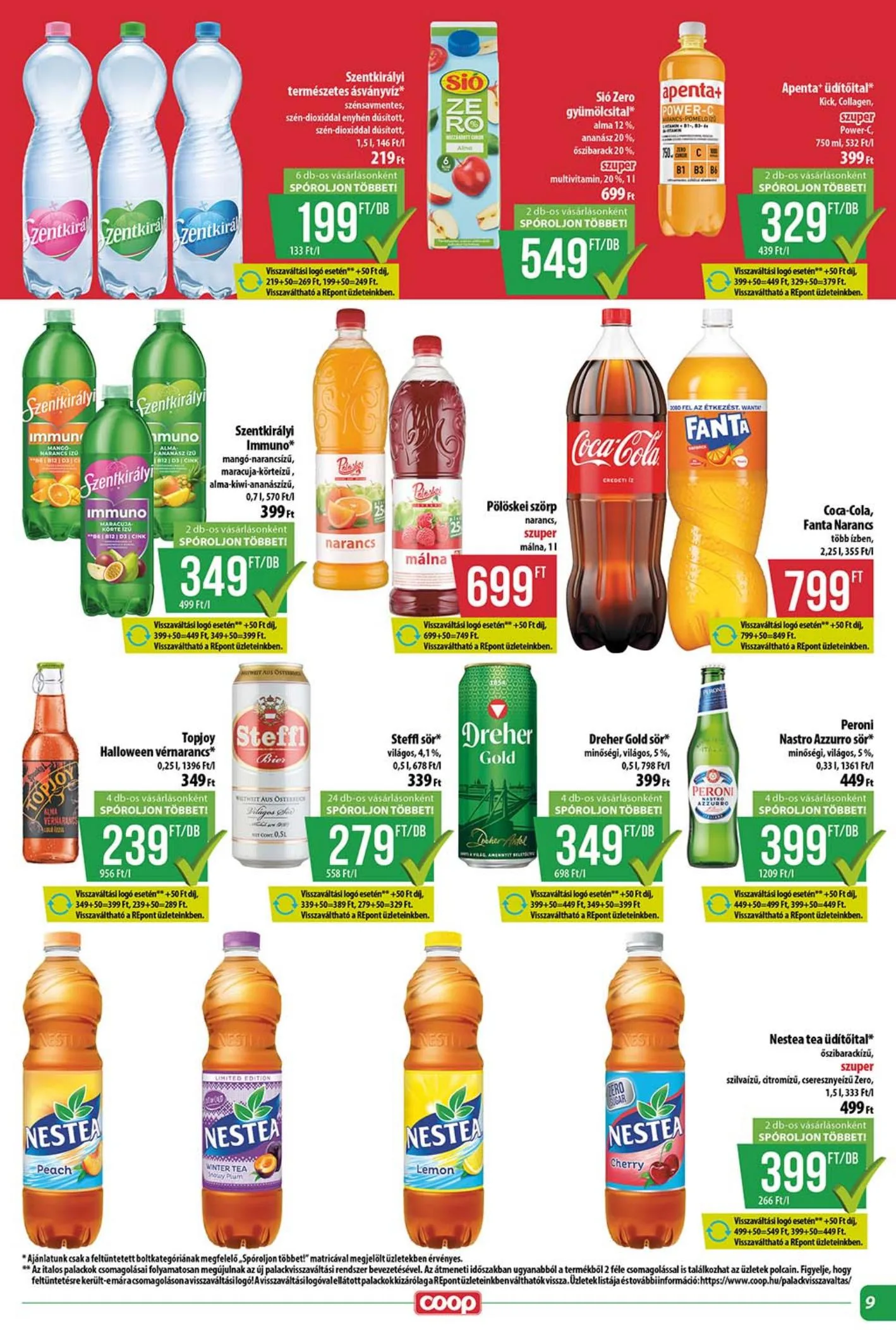 Coop akciós újság Tisza 10.15–10.21 – 9. oldal