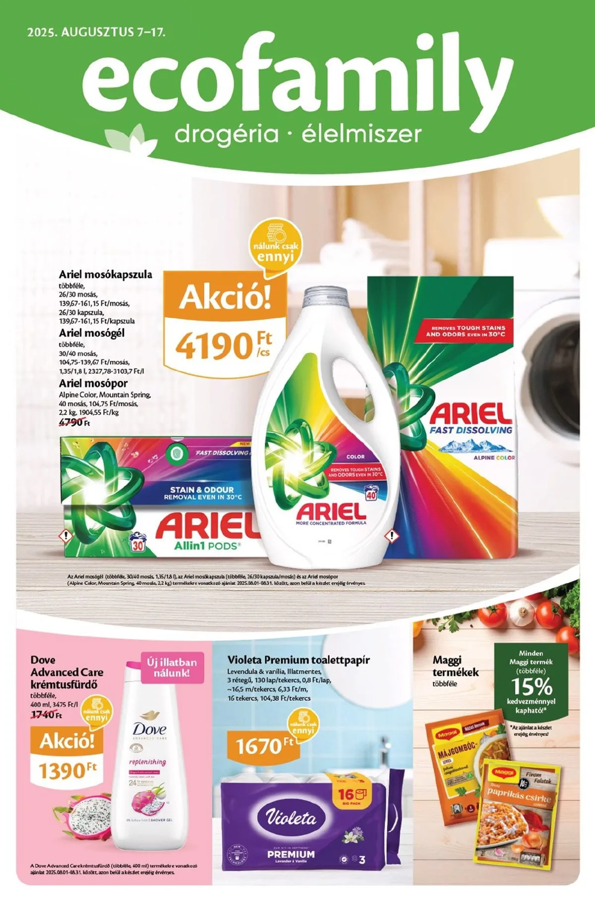 EcoFamily akciós újság 08.07–08.17