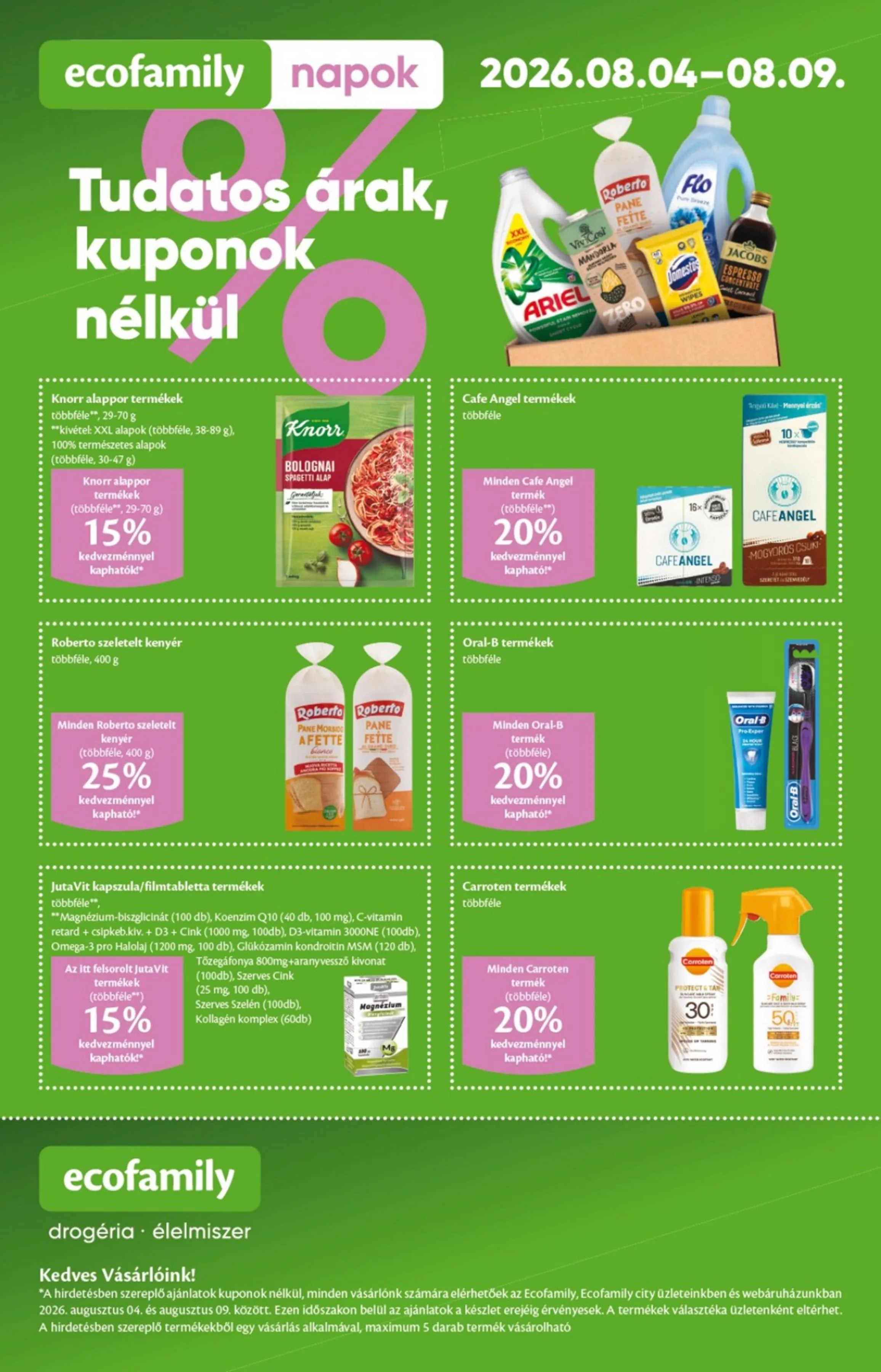 EcoFamily akciós újság 08.04–08.16 – 4. oldal