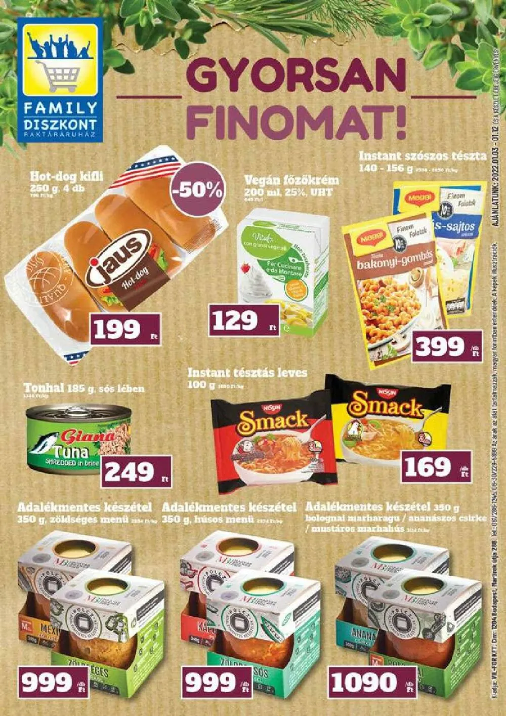 Family akciós újság Diszkont 01.03–01.12
