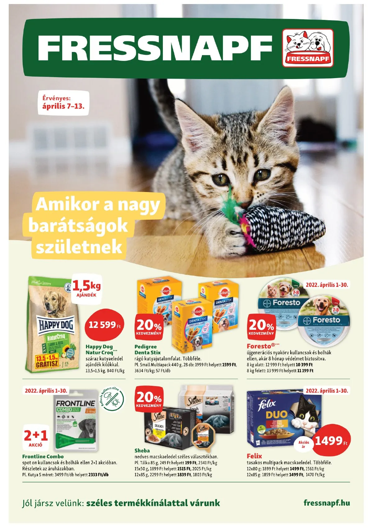 Fressnapf akciós újság 04.07–04.13