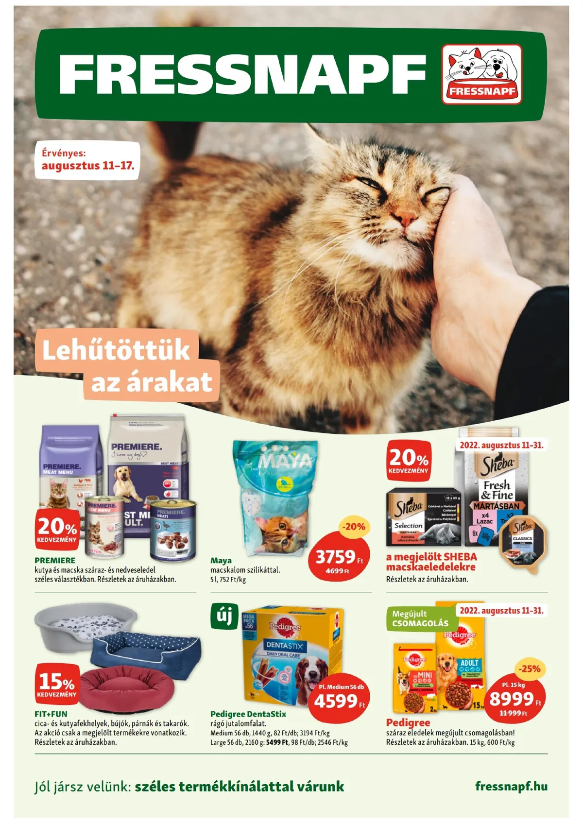 Fressnapf akciós újság 08.11–08.17