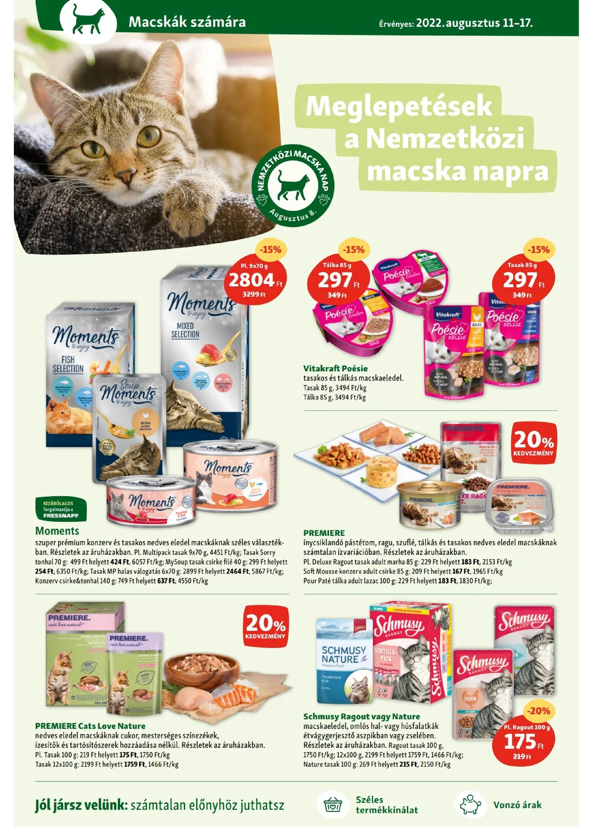 Fressnapf akciós újság 08.11–08.17 – 2. oldal
