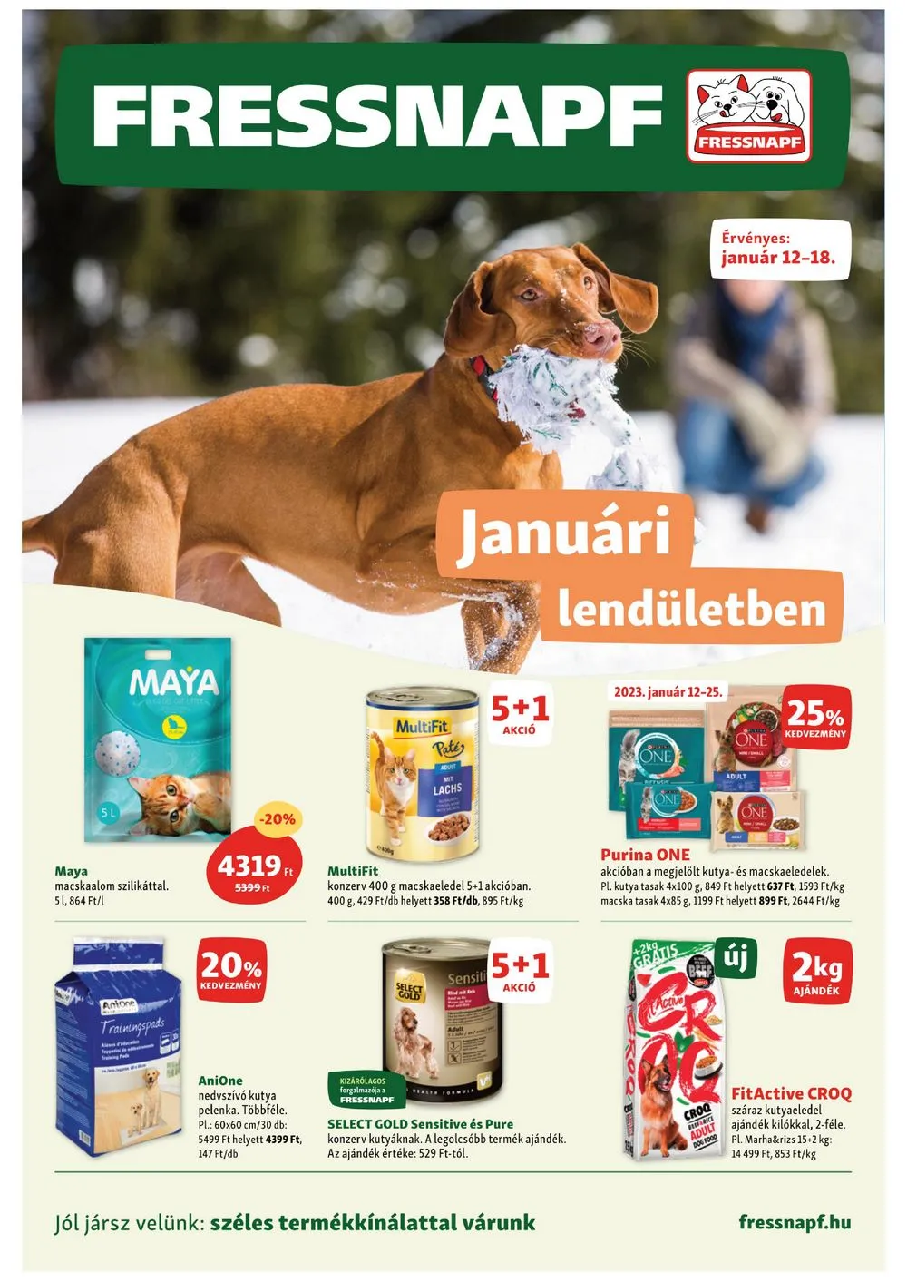 Fressnapf akciós újság 01.12–01.18