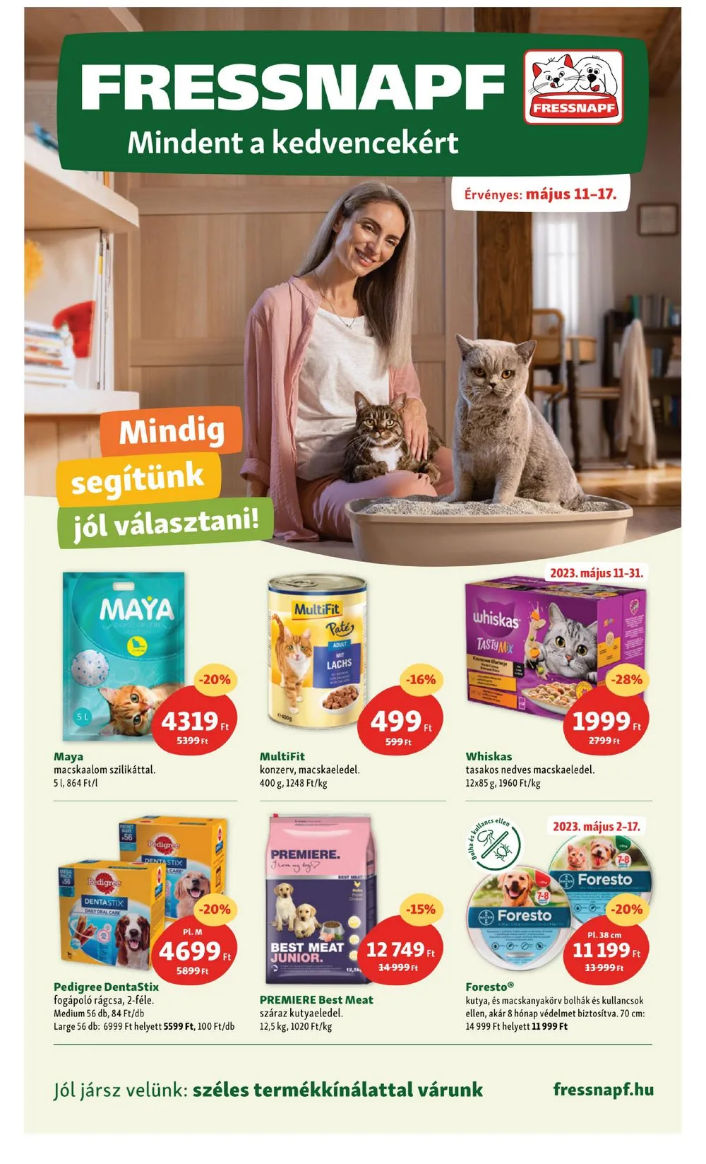 Fressnapf akciós újság 05.11–05.17