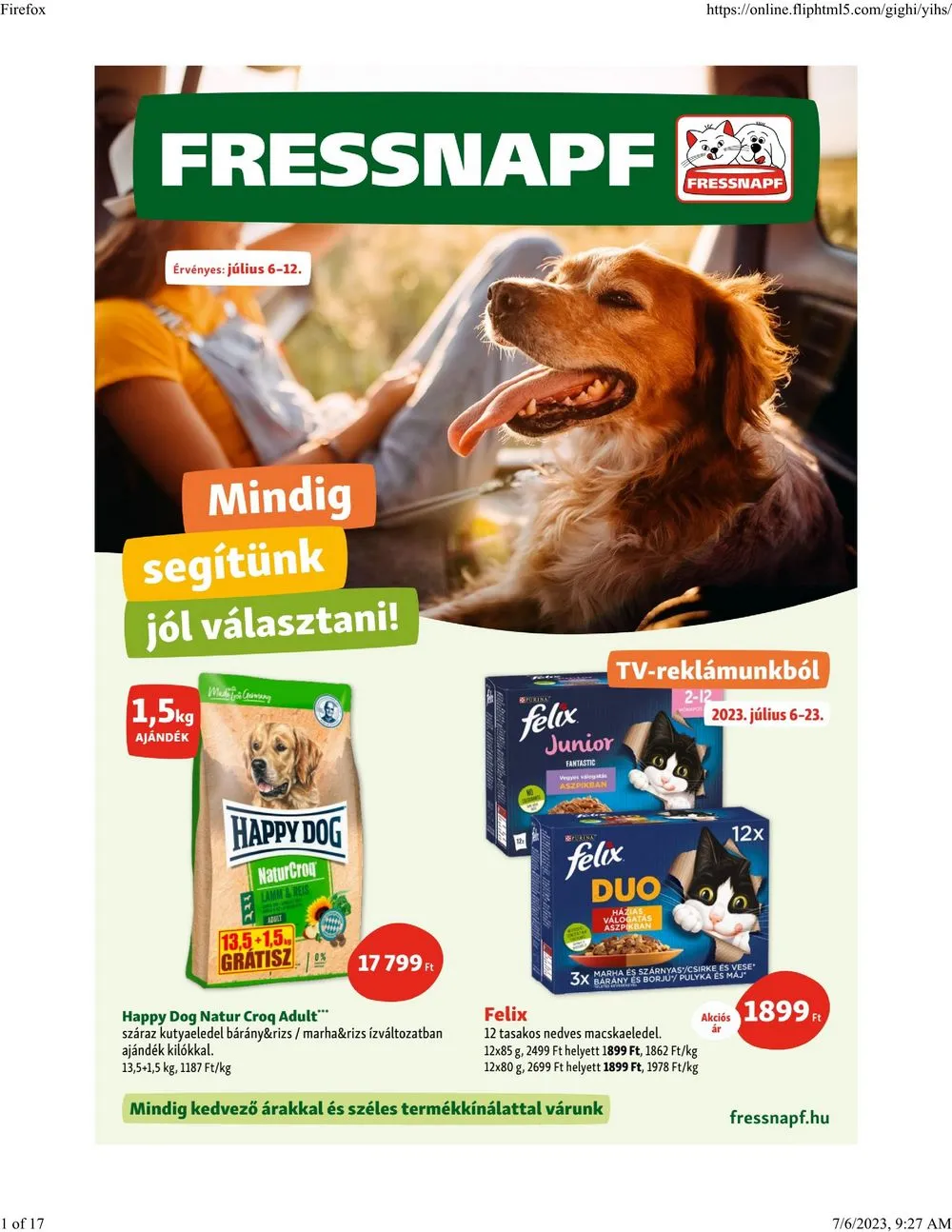 Fressnapf akciós újság 07.06–07.12