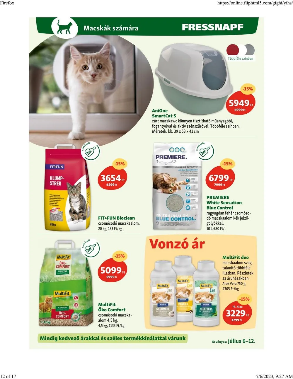 Fressnapf akciós újság 07.06–07.12 – 12. oldal