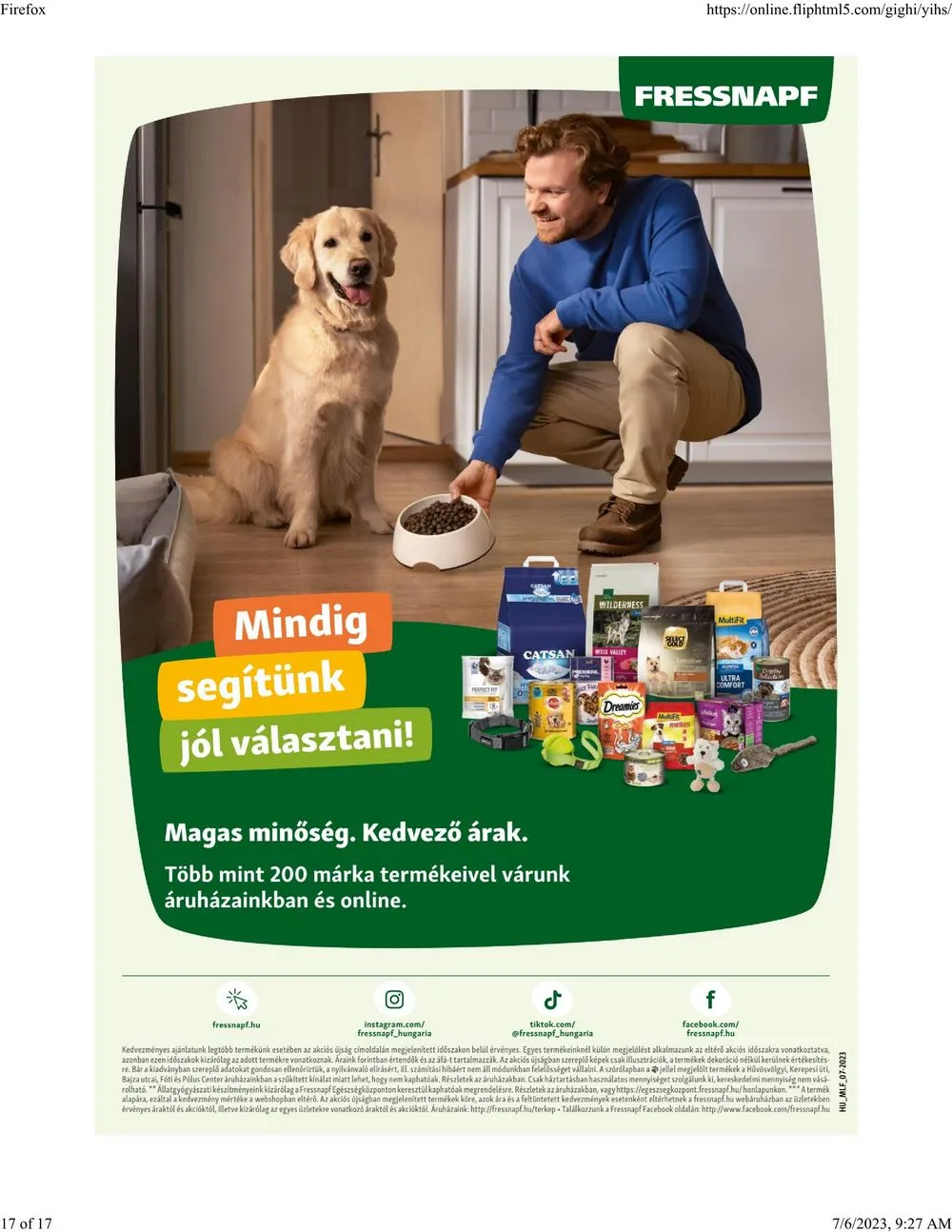 Fressnapf akciós újság 07.06–07.12 – 17. oldal