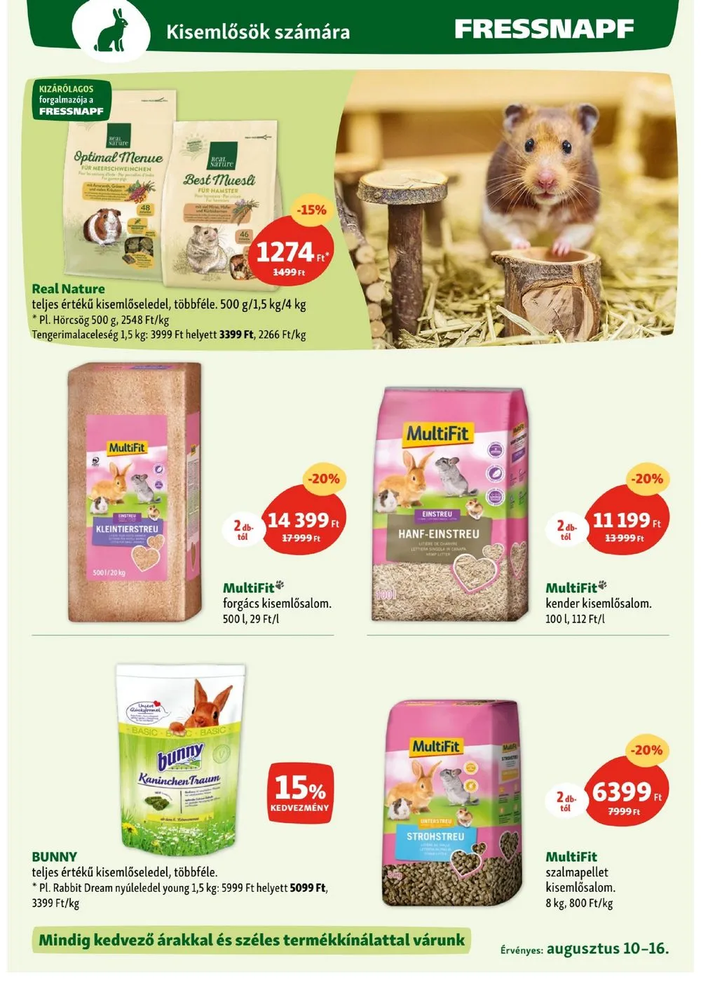 Fressnapf akciós újság 08.10–08.16 – 12. oldal