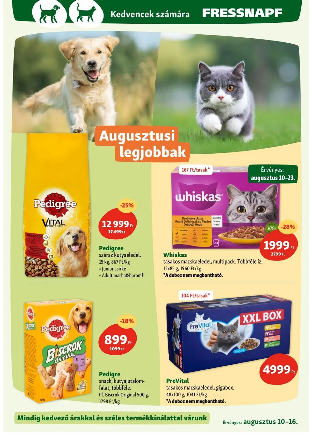 Fressnapf akciós újság 08.10–08.16 – 2. oldal