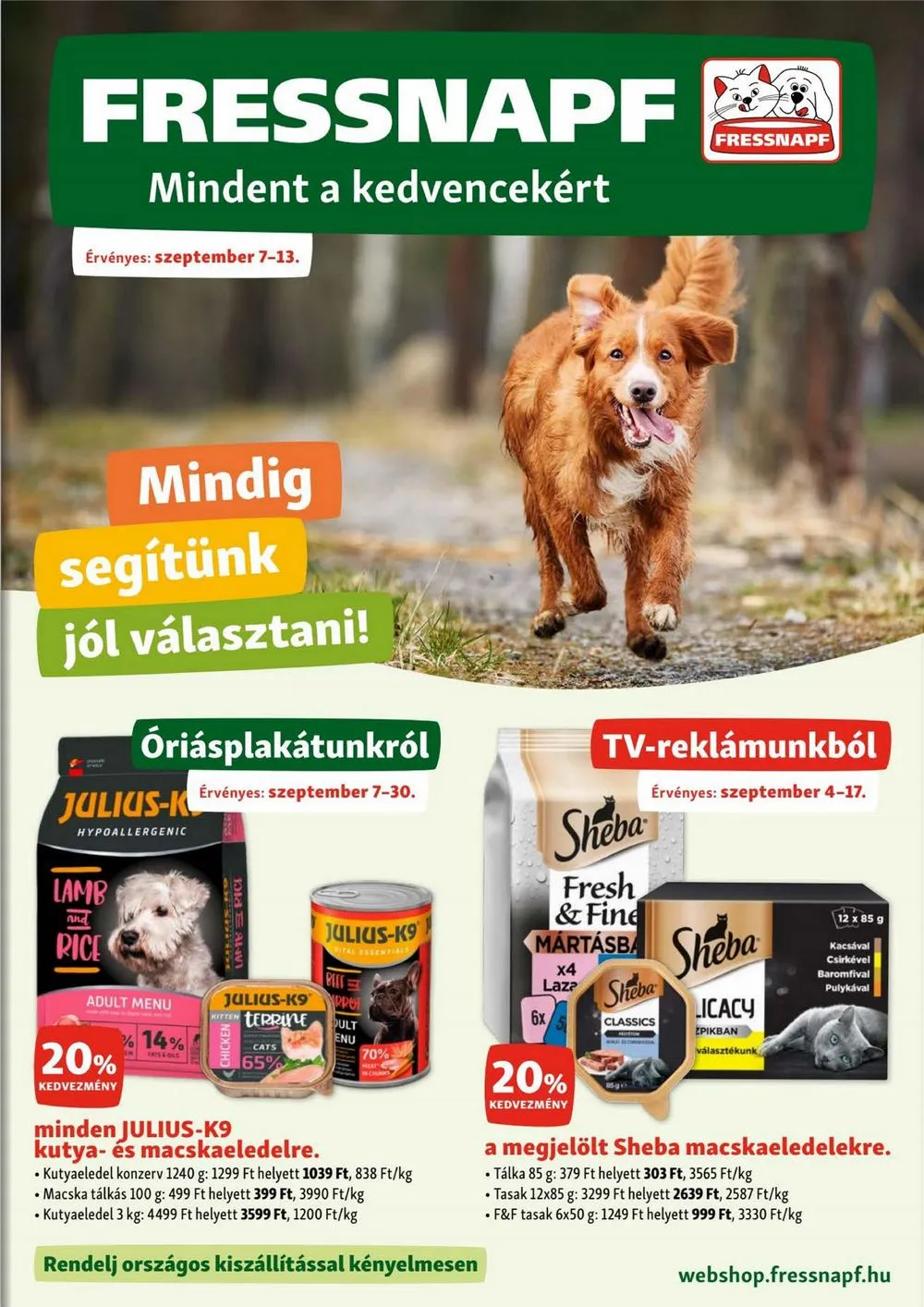 Fressnapf akciós újság 09.07–09.13