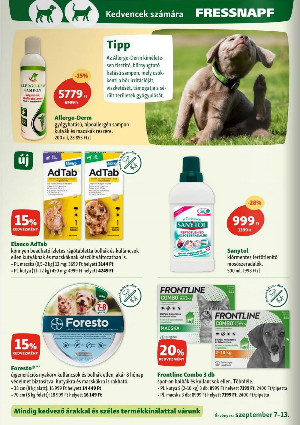 Fressnapf akciós újság 09.07–09.13 – 8. oldal