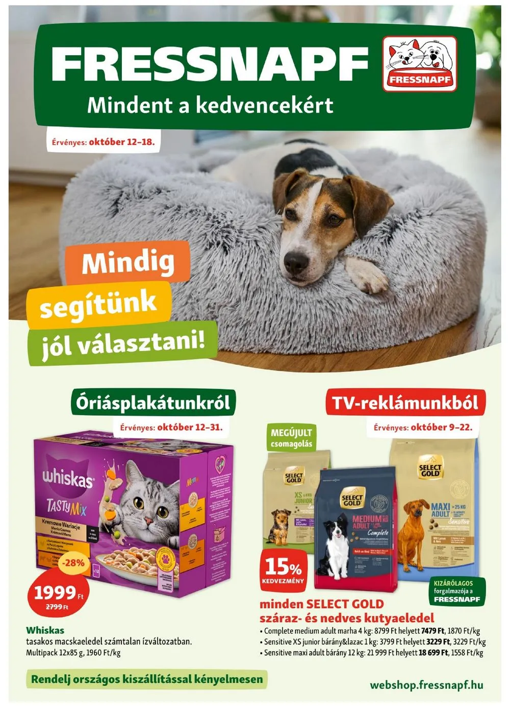 Fressnapf akciós újság 10.12–10.18