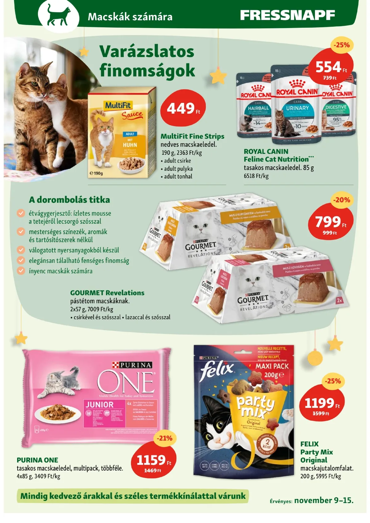 Fressnapf akciós újság 11.09–11.15 – 15. oldal