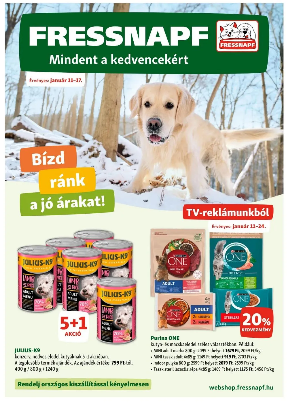 Fressnapf akciós újság 01.11–01.17