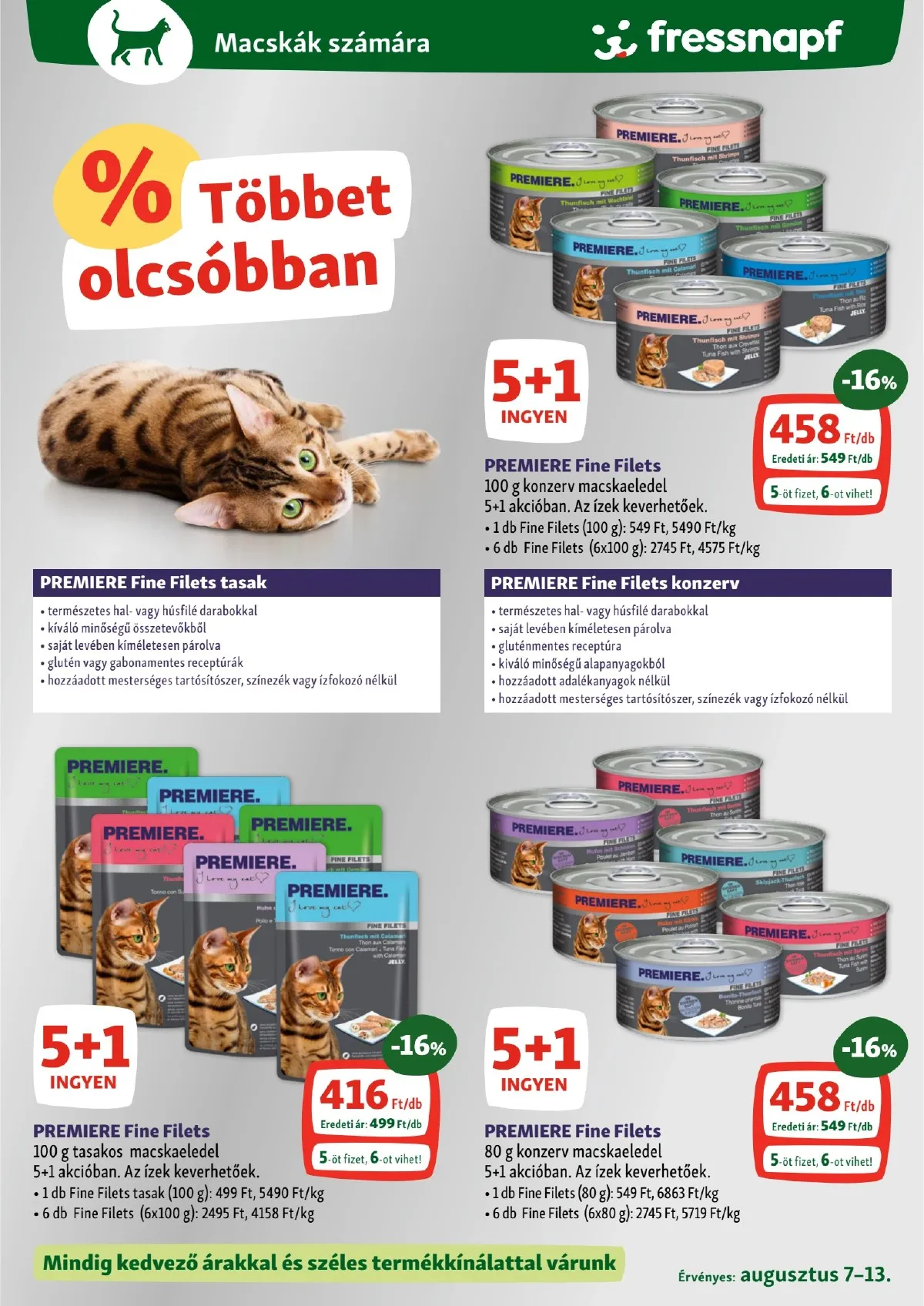 Fressnapf akciós újság 08.07–08.13 – 6. oldal