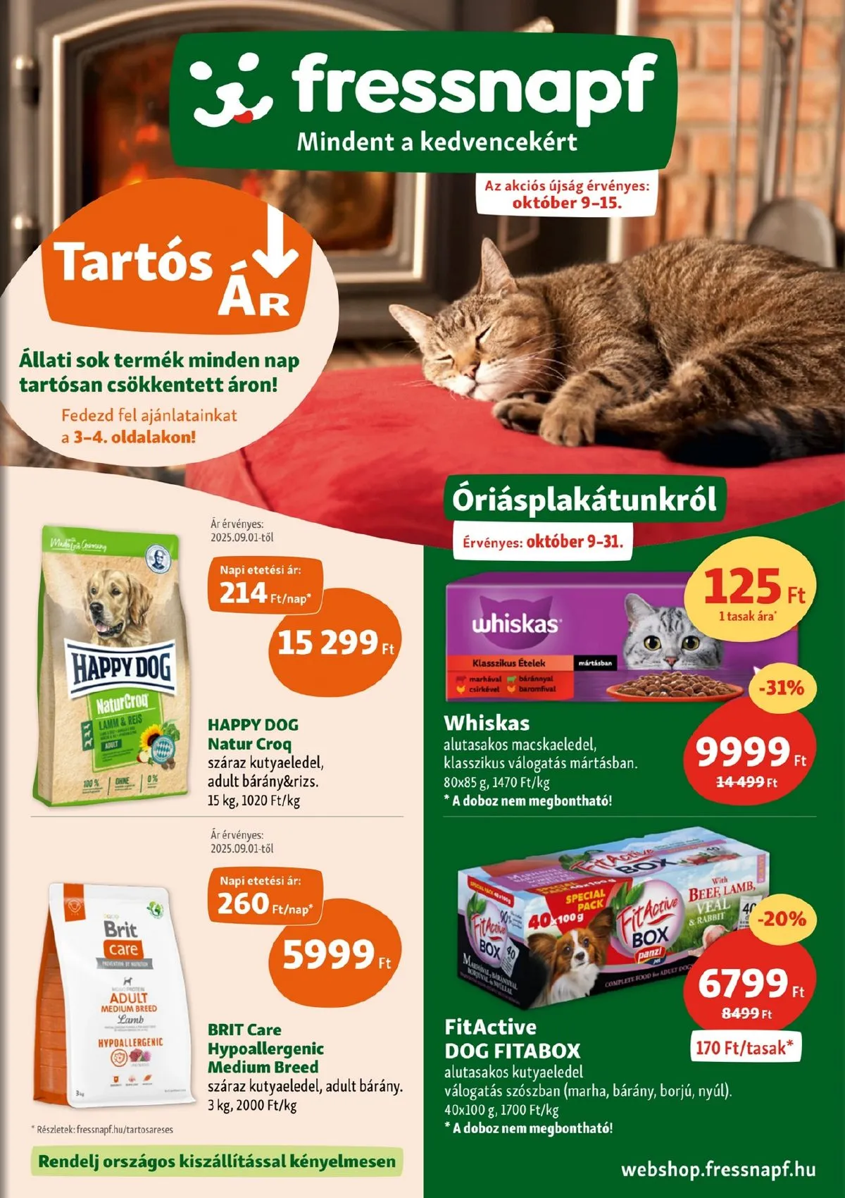 Fressnapf akciós újság 10.09–10.15