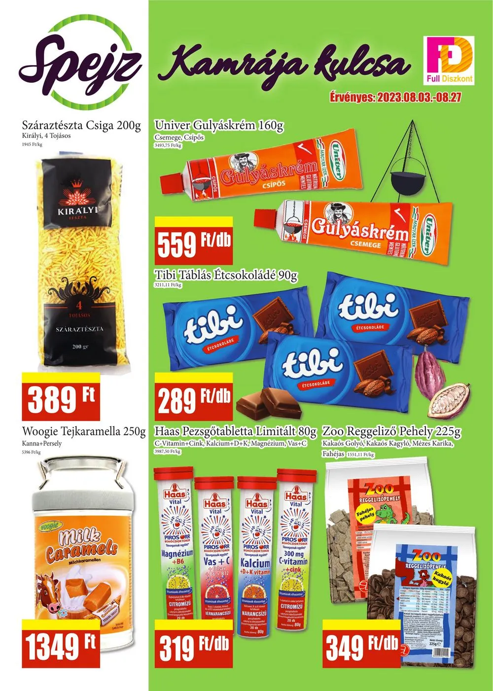 Full akciós újság Diszkont 08.03–08.27
