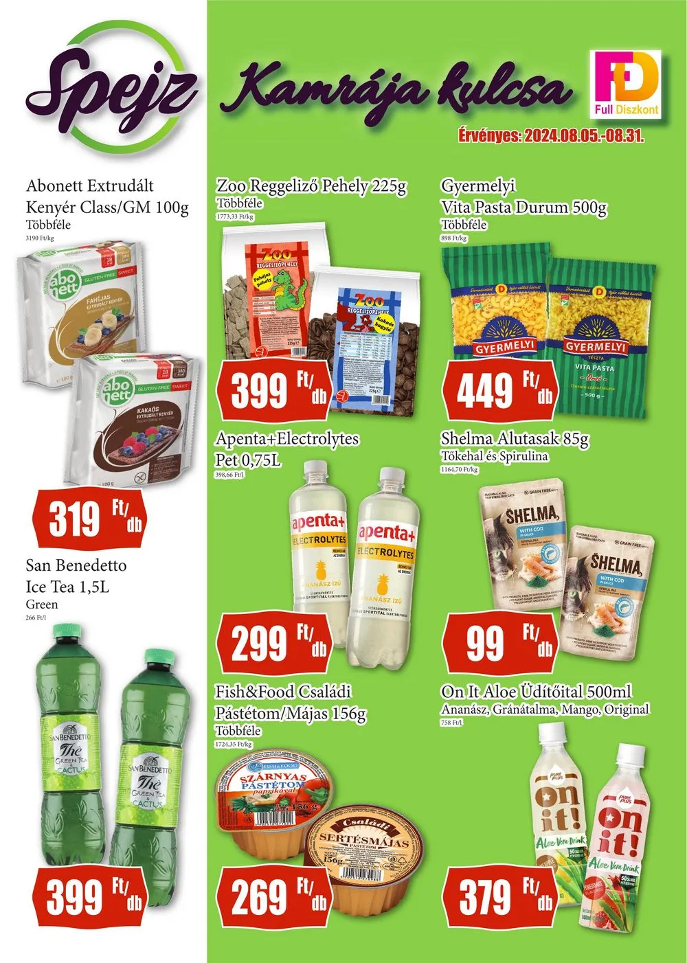 Full akciós újság Diszkont 08.05–08.31