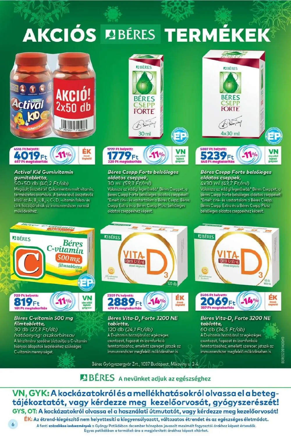 Gyongy akciós újság Patika 01.01–01.31 – 6. oldal