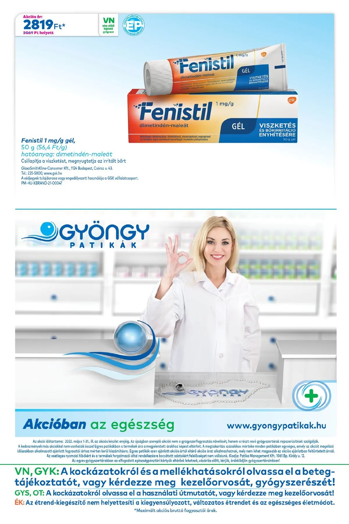Gyongy akciós újság Patika 05.01–05.31 – 20. oldal
