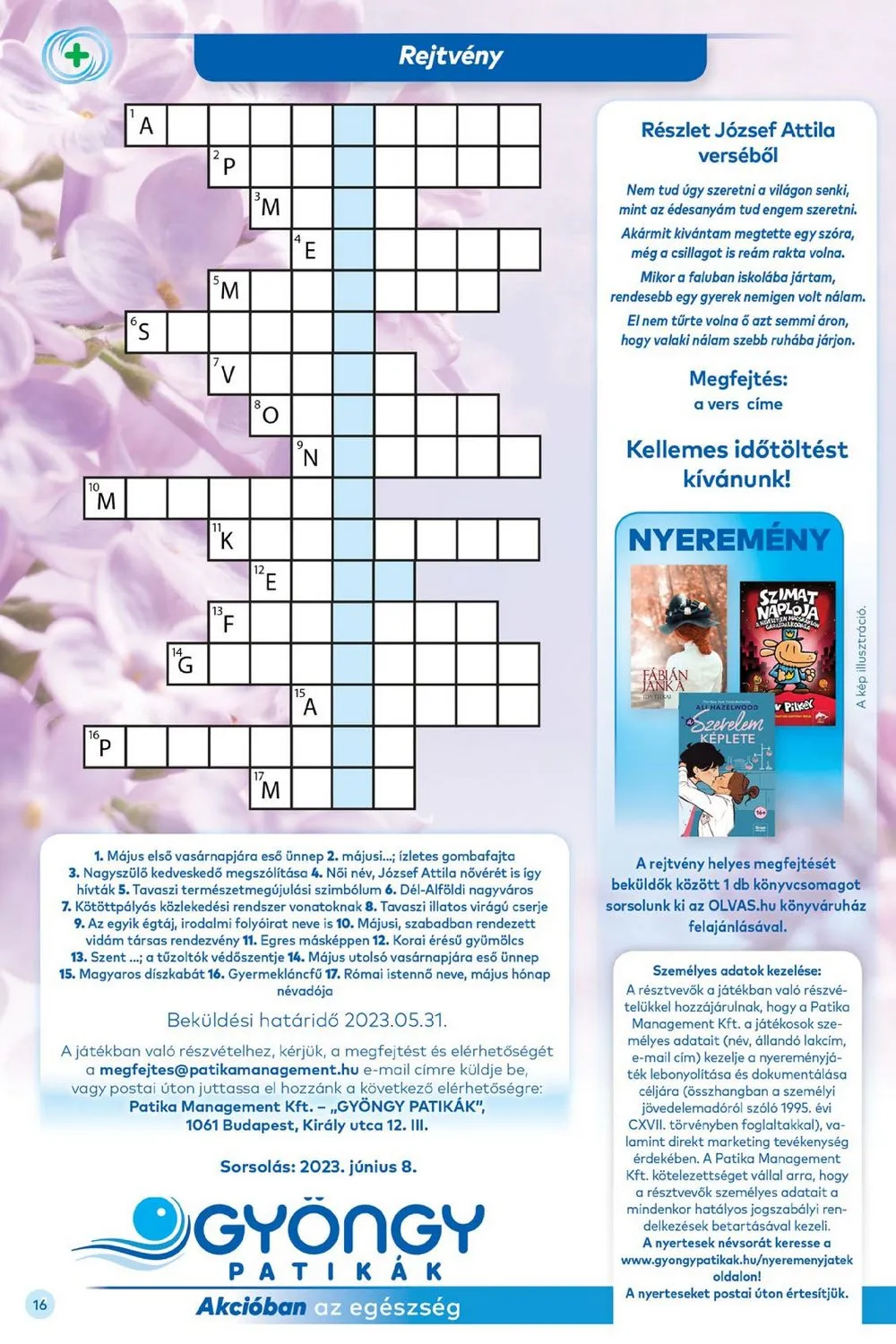 Gyongy akciós újság Patika 05.01–05.31 – 16. oldal