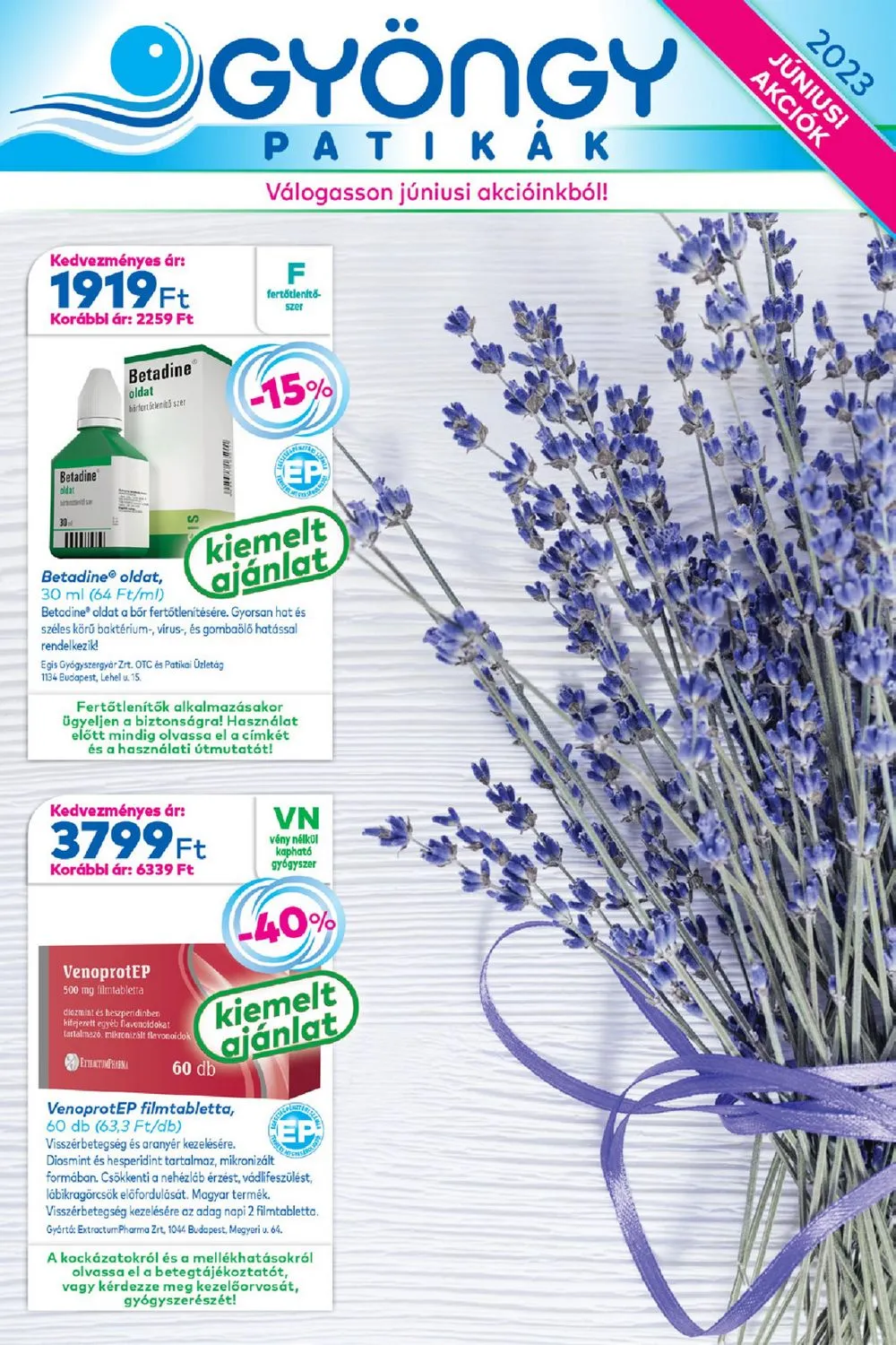 Gyongy akciós újság Patika 06.01–06.30
