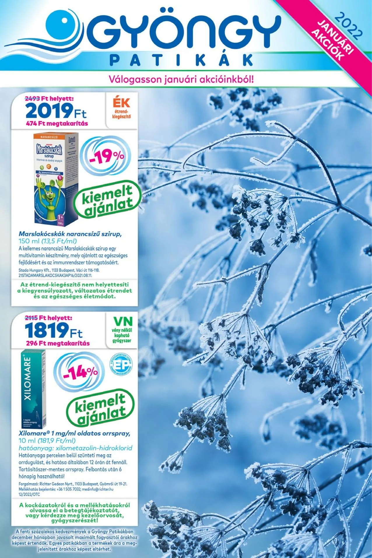 Gyongy akciós újság Patikak 01.01–01.31