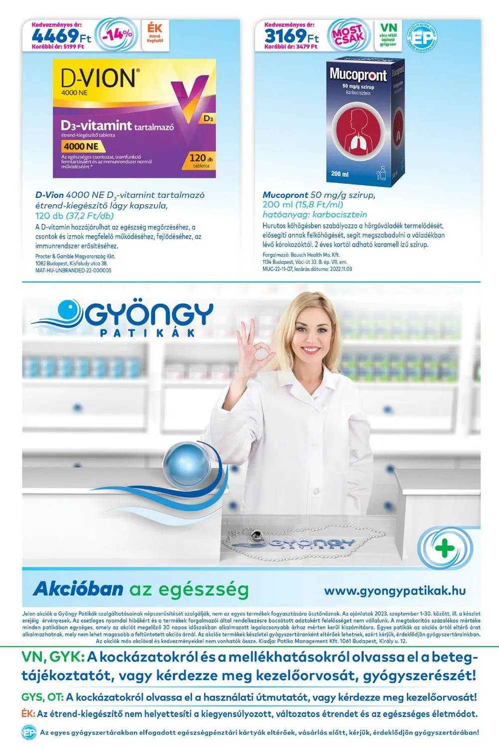 Gyongy akciós újság Patikak 09.01–09.30 – 20. oldal