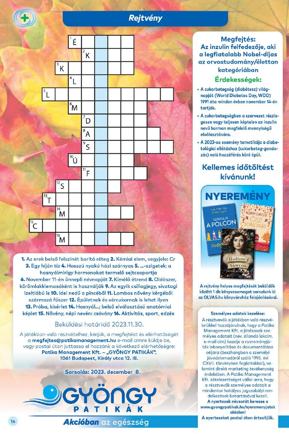 Gyongy akciós újság Patikak 11.01–11.30 – 16. oldal