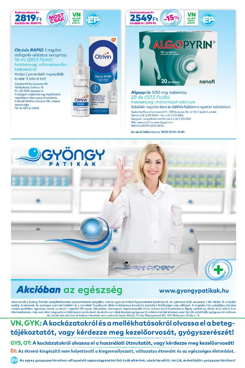 Gyongy akciós újság Patikak 11.01–11.30 – 20. oldal