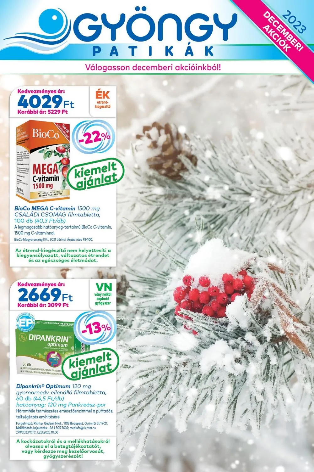 Gyongy akciós újság Patikak 12.01–12.31