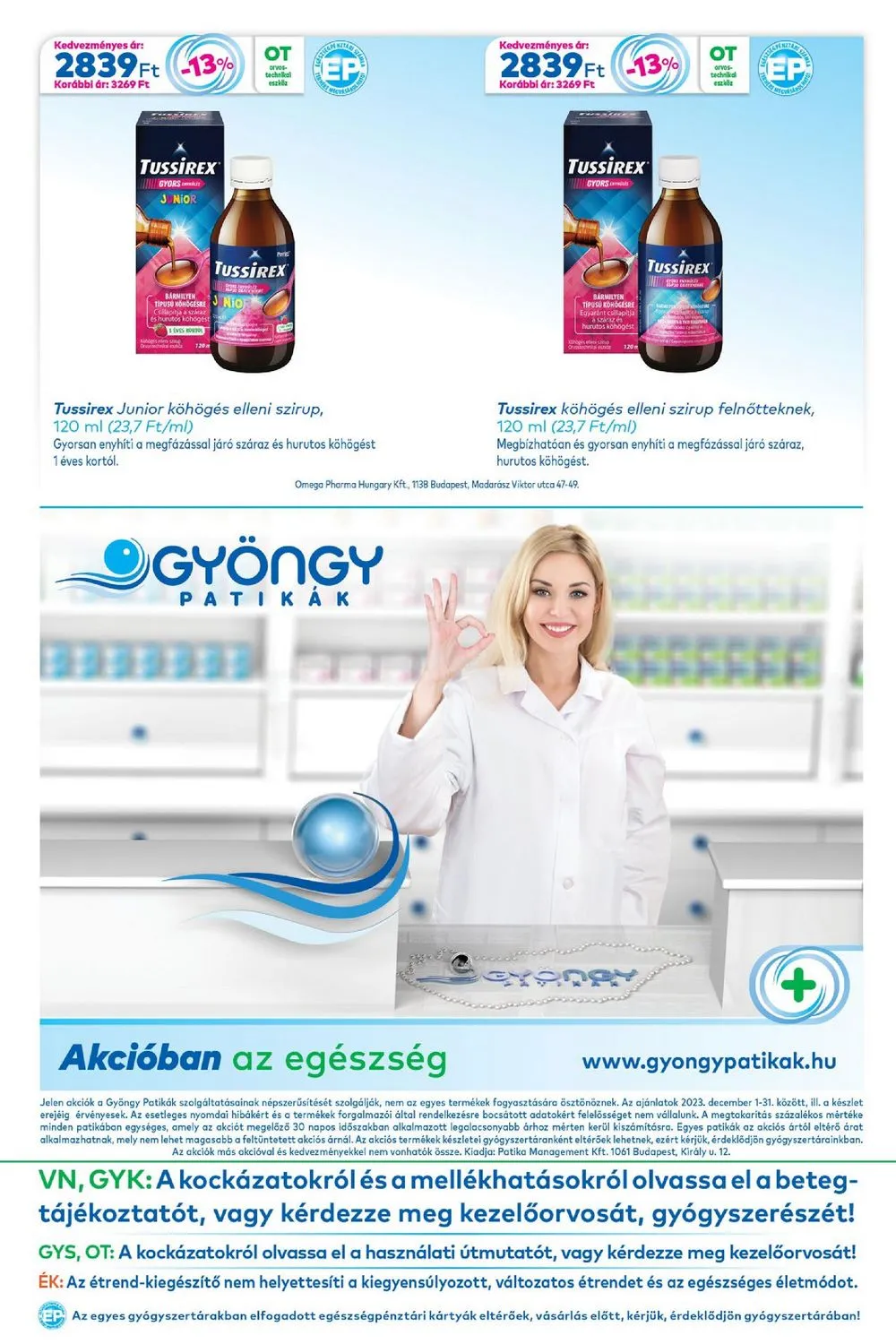Gyongy akciós újság Patikak 12.01–12.31 – 20. oldal
