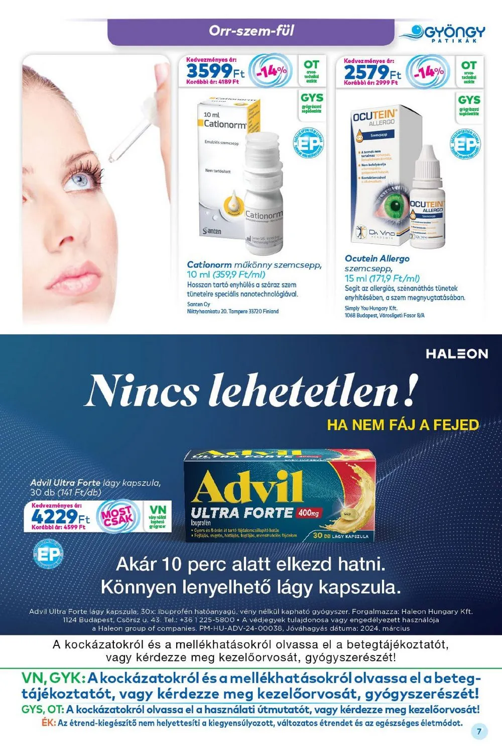 Gyongy akciós újság Patikak 05.01–05.31 – 7. oldal